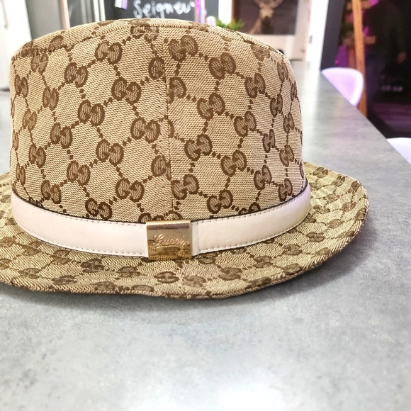 Vintage monogram bucket hat GG Gucci - Picture 6 of 6